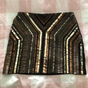 Sequined mini skirt